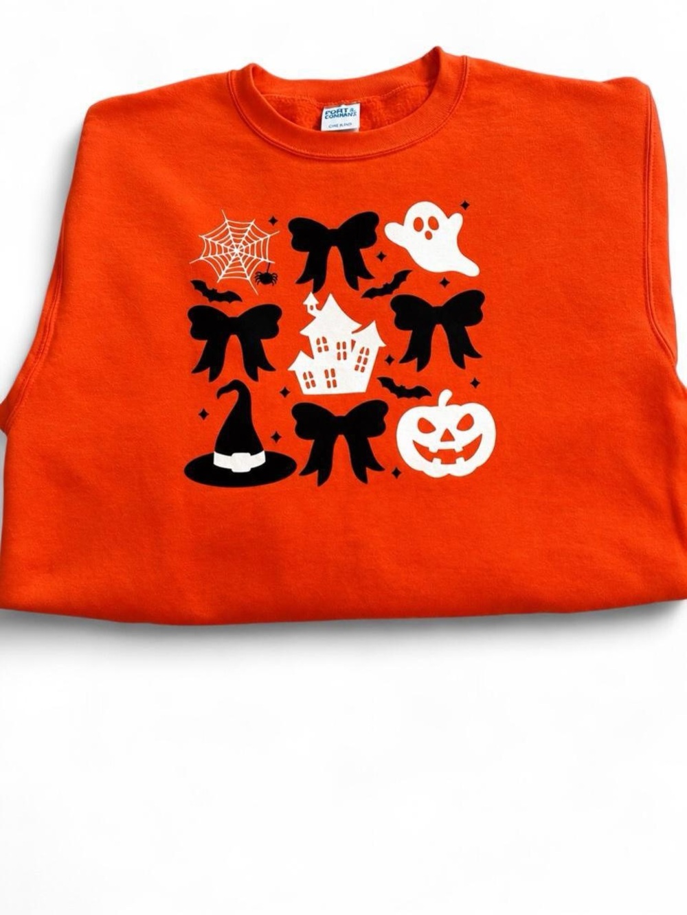 Women's Orange Halloween Graphic Sweatshirt